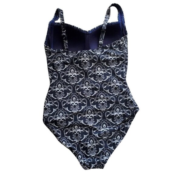 Bond-Eye Australia Navy Blue and White Print Swimsuit Size 4 - Picture 11 of 16